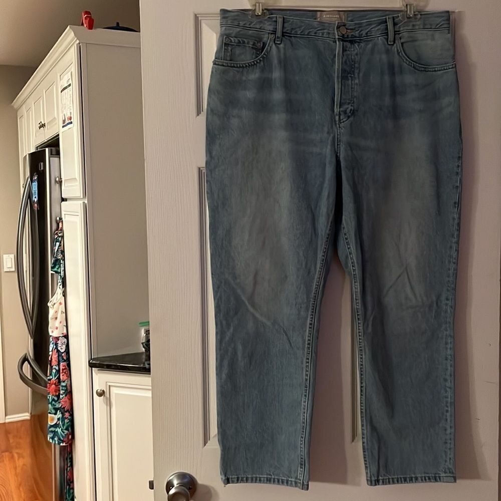 New Everlane The 90’s Cheeky Jean Light Wash Button Fly Size 33 Ankle - Picture 3 of 6